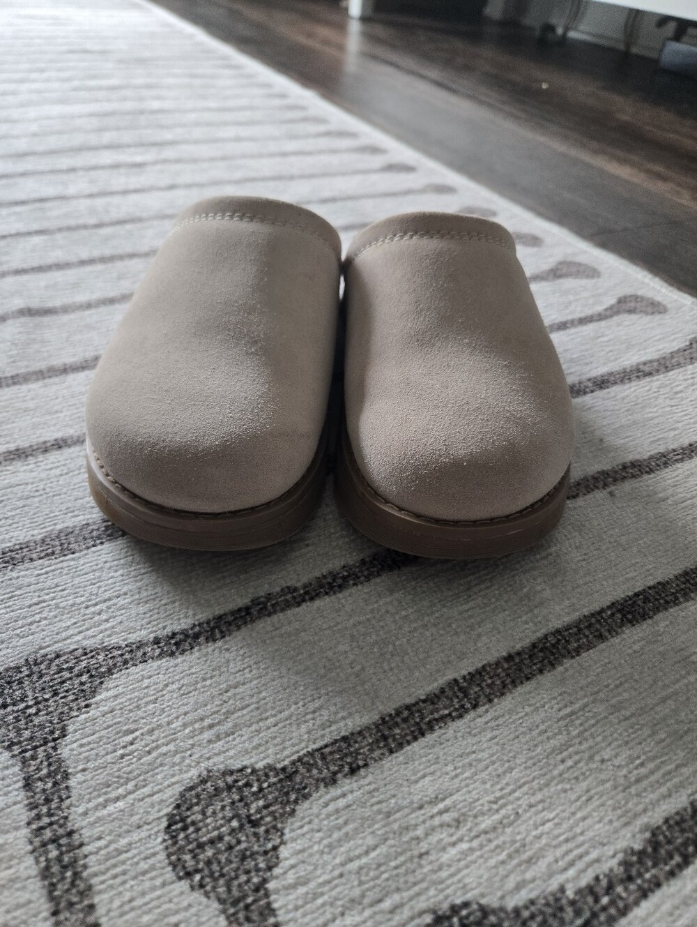 Reef Slip-On Suede Clogs in Light Taupe